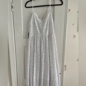 Brand New White Mid Length Express Dress